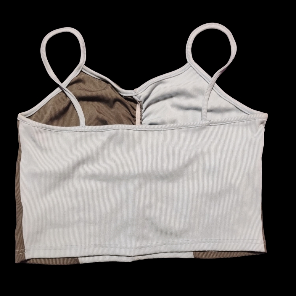 Two-Tone Ruched Women's Top - Picture 2 of 3